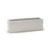 WGVI Long Rectangle Ceramic Planter Vase in White 12" x