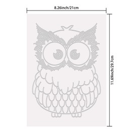 SUPERDANT Crystal Owl Hotfix Rhinestone Transfer Iron On Cute Animal Rhinestone Heat Transfer Decor Hotfix Sticker For DIY Craft T Shirt Clothing Hat Bag Sticker