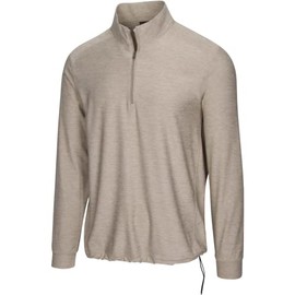 GREG NORMAN Men's stand-up collar, mottled stripes, shoulder and side inserts, transition jacket, bamboo