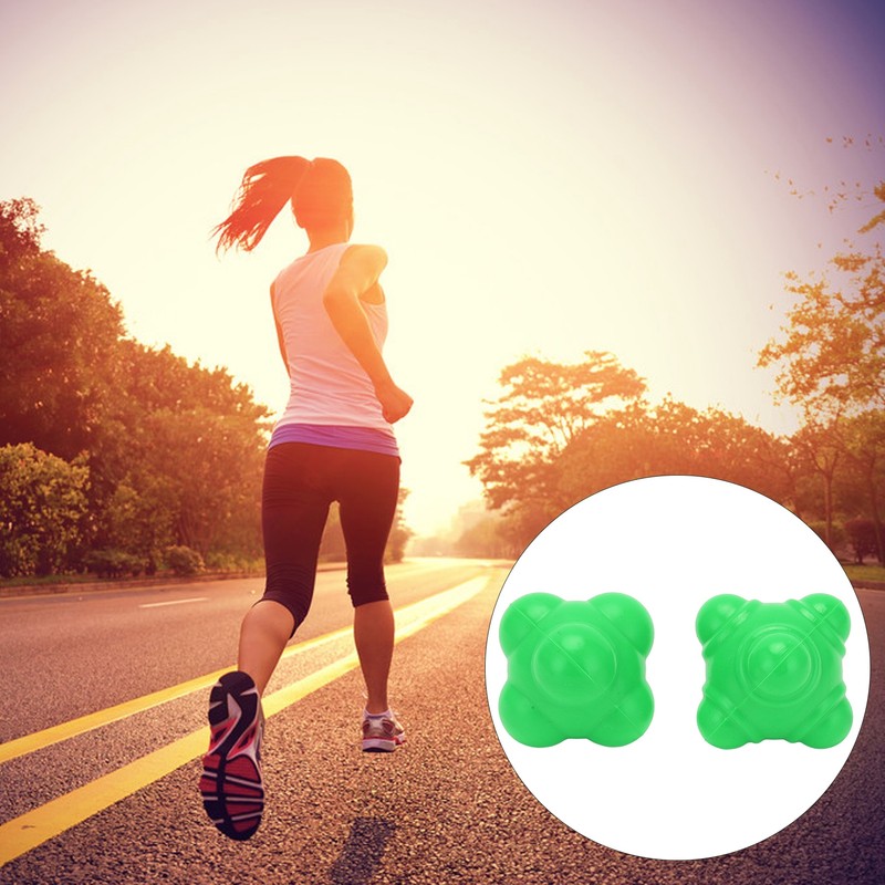 2pcs Rubber Reaction Bounce Balls Irregular Shape Reaction Balls for