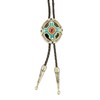 AW-Collection Bolo Tie Western Tie Indian Ornament Leather Cord Adjustable
