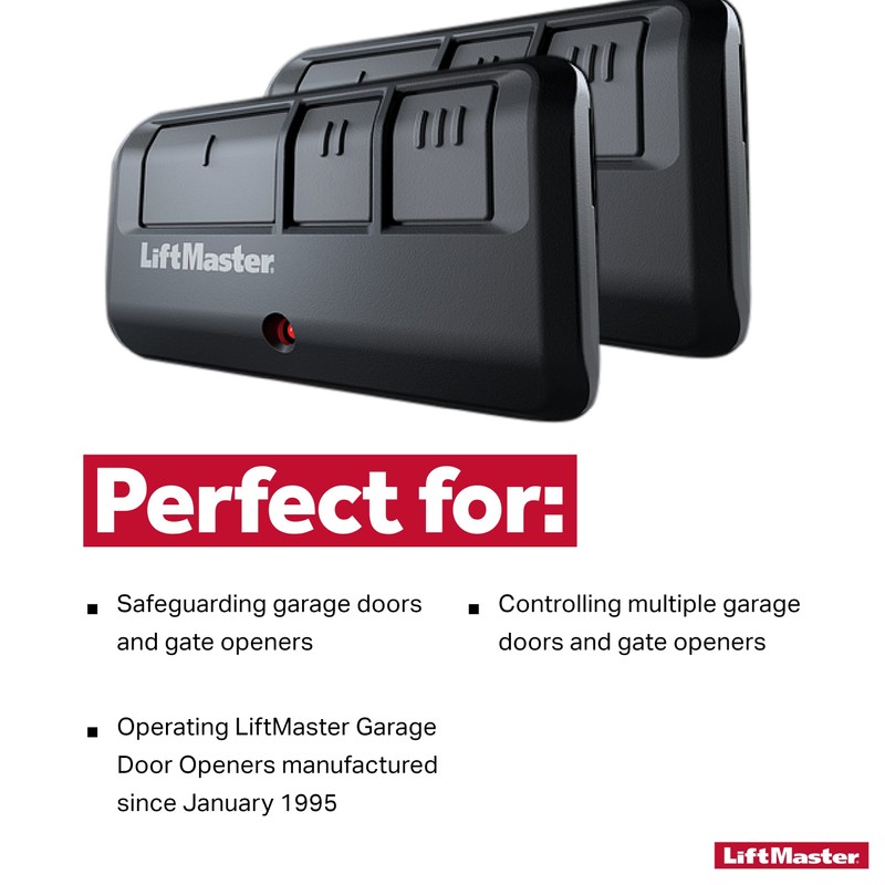 LiftMaster 893Max Security+ 2.0 3-Button Gate Operator Remote Control with