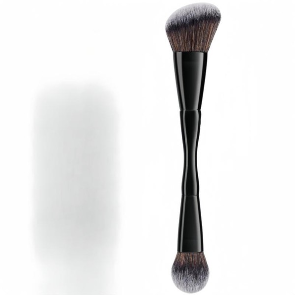 Brown Foundation Makeup Brush: Double-ended for Contour & Blending -