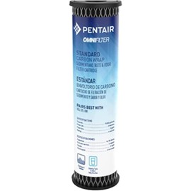 Pentair OMNIFilter TO1 Carbon Water Filter, 10-Inch, Standard Whole House Carbon Wrap Sediment and Taste & Odor Replacement Filter Cartridge, 10" x 2.5", 5 Micron, Pack of 1