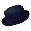 e4Hats.com Striped Roll Up Bucket Hat - Navy Wine M-L
