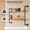 VEVOR Industrial Pipe Shelf, 2 Tier 48x 9.84in, Wall-Mount Floating