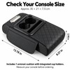 Auto Center Console Armrest Cushion With 2 Cup Holder PU