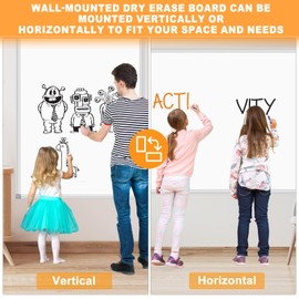 H-Qprobd Dry Erase Board for Wall 60"x40" Aluminum Presentation Magnetic Whiteboard with Long Pen Tray, Wall-Mounted White Board for School, Office and Home