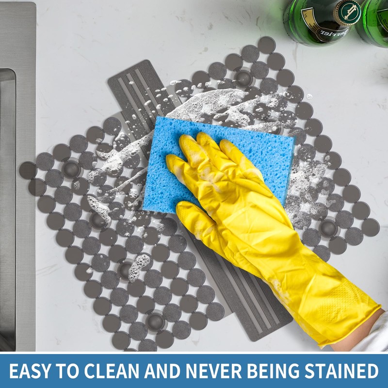 Bligli Plastic Sink Saddle, Sink Divider Mat with Strong Suction