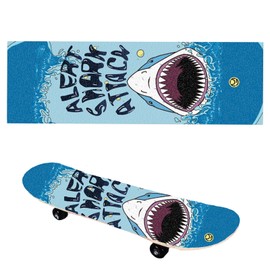 Floatdream Skateboard Grip Tape, Skateboard Sandpaper, Premium Non-Slip Coating, High Slip Resistance for Longboards, Stunt Skateboards (Shark Style)