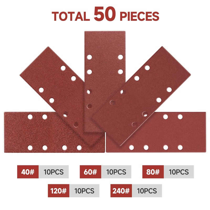 Sruhrak 50 pieces 93 x 230 mm sanding sheet set,