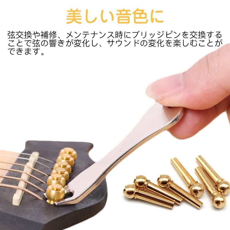 LIANHATA Bridge Pin for Acoustic Guitar, Set of 6, End