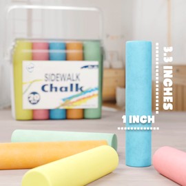 Lollipop 20 PC Sidewalk Chalk Set Outdoor Chalk for Kids - 4 Colors Includes Chalk Box - Nontoxic Sidewalk Chalk for the Park, Chalkboard, Blackboard, Sidewalk, Driveway