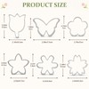 6PCS 3-Inch Flower & Butterfly Cookie Cutters, Stainless Steel