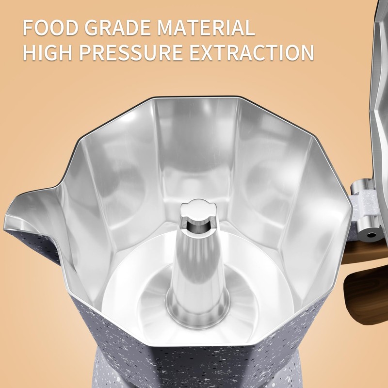 ShanSon Moka Pot Stovetop Espresso Maker 3 Cup 5 oz