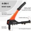 ValueMax 4-in-1 Hand Riveter/Rivet Gun Pop Rivet Tool Kit with