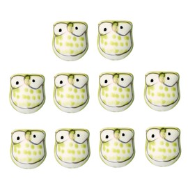 SHINEOFI DIY Jewelry Beads 10pcs Ceramic Owl Shaped Loose Beads for Bracelet Necklace Craft Decorations Excellent Craft Kit