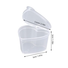 EXCEART Transparent Heart Shape Storage Box 50Pcs Transparent Heart Shaped Storage Containers Clear Heart Shape Plastic Storage Cases with Lids for Arts Crafts Sewing Supplies