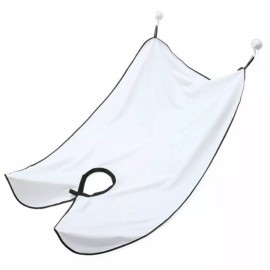 Unbranded Men Beard Shave Facial Hair Apron Cape Gather Cloth Bib Trimming Catcher Trimmer