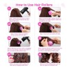 33pcs Hair Rulos Tubos Plástica Para Cabello Autoadheribles