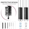 13-Piece Stainless Steel Flexible Cleaning Brush Set (22cm) – Durable