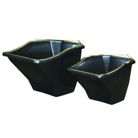 Little Giant® Plastic Better Bucket | Horse Feed Bucket | Ergonomically Designed | Flat Back Bucket | Made in USA | 20 Quarts | Black