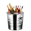 Ice Bucket - Stainless Steel Bucket with Handle, Lid and