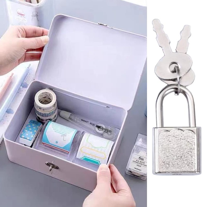 10 Pcs Vintage Style Cute Square Padlocks Antique Style Luggage