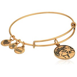 Alex And Ani Replenishment 19 Women's Caribbean Charm Bangle, Rafaelian Gold