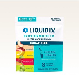 Liquid I.V. Sugar-Free Hydration Multiplier – Variety Pack | Electrolyte Powder Drink Mix with 8 Vitamins & Nutrients | 14 Single-Serving Packets