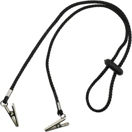 Adjustable Napkin Clip, Black Adjustable Bib Holder Clips Napkin Holders Napkin Clip, Neck Chain for Adult Napkin Holders Kitchen Accessories