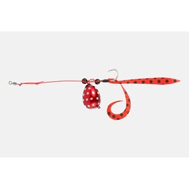 JACKALL Egg Shot Curly No. 2 Red Grow Dot