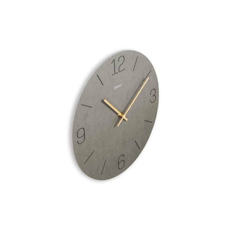 Hama Wall Clock, Engineered Wood, Gray, Standard