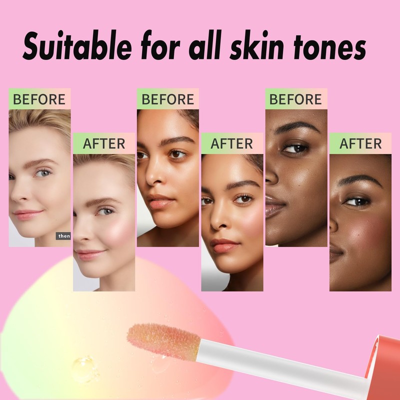 Liquid Cream Blush Stick - Soft Cream Liquid Blush, Long-Wearing