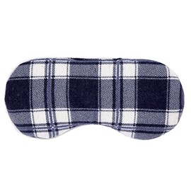 Eye Pillow Lavender & Linseed for Relaxation, Cooling, Warming or Yoga - Colour: Flannel Chequered Blue