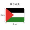 Generisch Set of 8 Palestine Flags Sticker Set, Black, White,