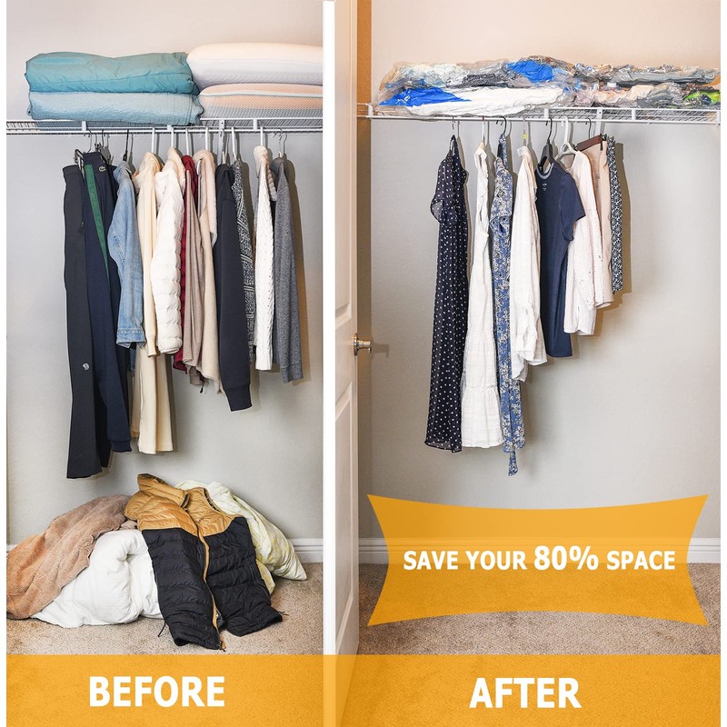 Vacuum Storage Bags 8 Medium, Space Saver Sealer Bags, Airtight