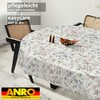 ANRO Oilcloth Tablecloth Oilcloth Tablecloth Washable Garden Tablecloth Flowers Oval
