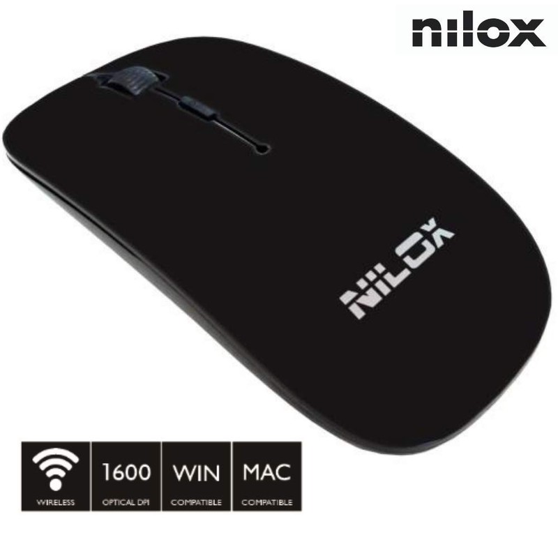 Nilox Mouse Wireless, with 4 buttons for Windows and Mac,