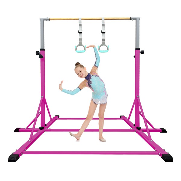 86 York Gymnastics Bar for Kids Ages 3-20, 5FT Base