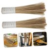 FRCOLOR 2Pcs Bamboo Kitchen Cleaning Brushes Durable Pot Scrubbers Non