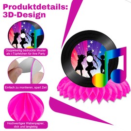 Disco Decoration Table Toppers, 70s Party Honeycomb Table Decoration, Dancing Queen Party Table Centrepieces, Disco Decoration, 70s, 80s, 90s Theme Party Decorations, 1970s Disco Party Centrepieces