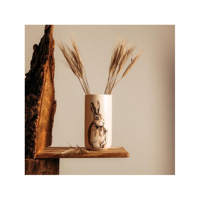 Widdop Tall Ceramic Vase - Wild Hare with Speckled Effect