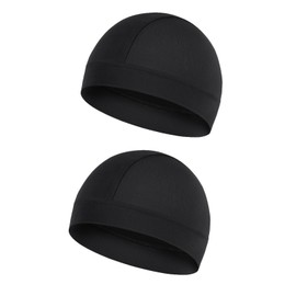 Karsaer G0203 Inner Cap, 2-piece Set, Men's Cool Sensation, Helmet Compatible, Summer, Sweat Absorbent, Quick Drying, Antibacterial, Odor Resistant, Mesh Breathable, Motorcycle, Sports, Field Work