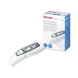 Beurer FT65 Termómetro Digital Multifunción 6 en 1 (Frente, oído, objetos, líquidos, ambiente), Medición sin contacto, Alarma de Fiebre LED, 10 Memorias, Preciso y Rápido