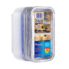 Reynolds Kitchens Aluminum Medium Loaf Pans with Lids (12 ct.)