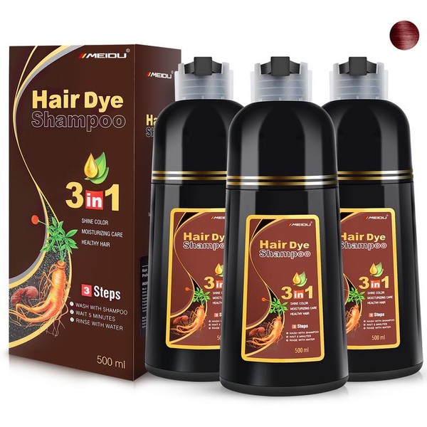 MEIDU 3 in 1 Hair Dye Shampoo-Herbal Ingredients Can cover