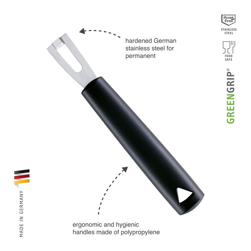 triangle Channel Knife - Rectangular Stainless Steel Blade - Fruit