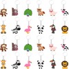 FLOWERBB 24 Pcs Jungle Animals Keychain Pendant for Kids, Animal