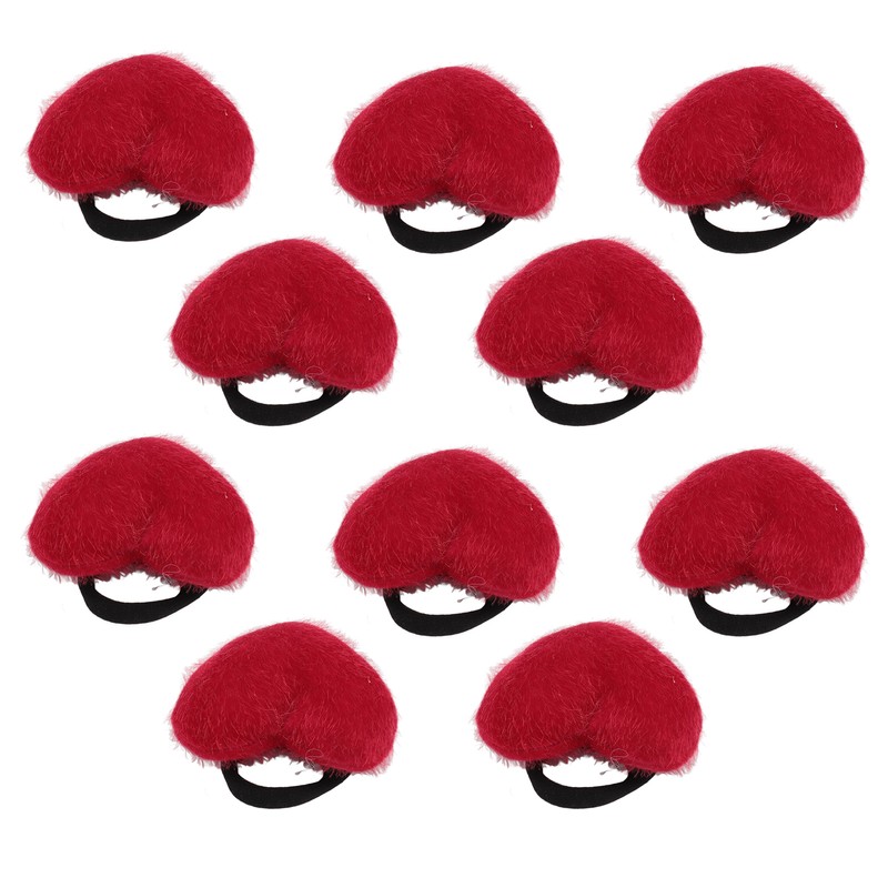 10pcs Wrist Pin Cushion Soft Elastic Heart Shaped Wearable Needle